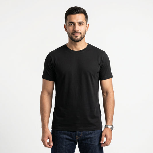 Classic Men's Crew Neck T-Shirt | Premium Cotton Tee | WearVibe Studio Art