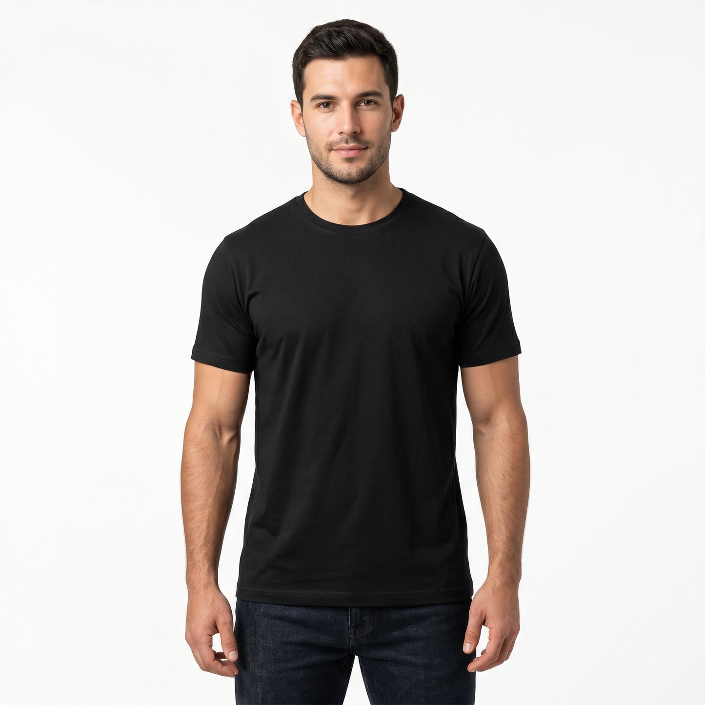 Classic Men's Crew Neck T-Shirt | Premium Cotton Tee | WearVibe Studio Art
