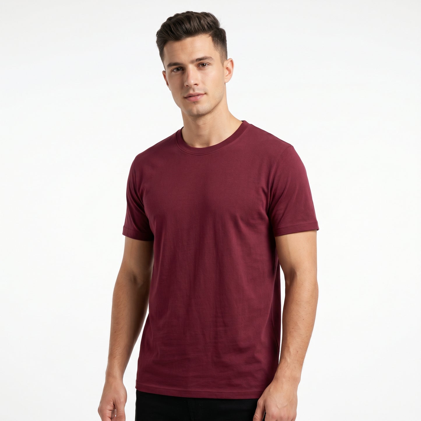 Classic Men's Crew Neck T-Shirt | Premium Cotton Tee | WearVibe Studio Art