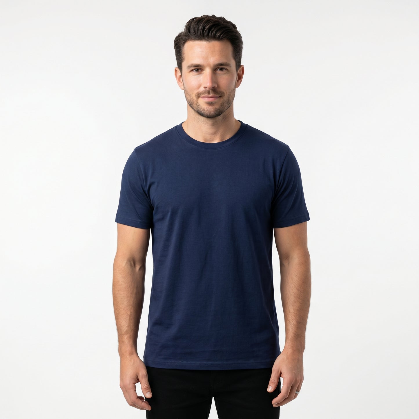 Classic Men's Crew Neck T-Shirt | Premium Cotton Tee | WearVibe Studio Art