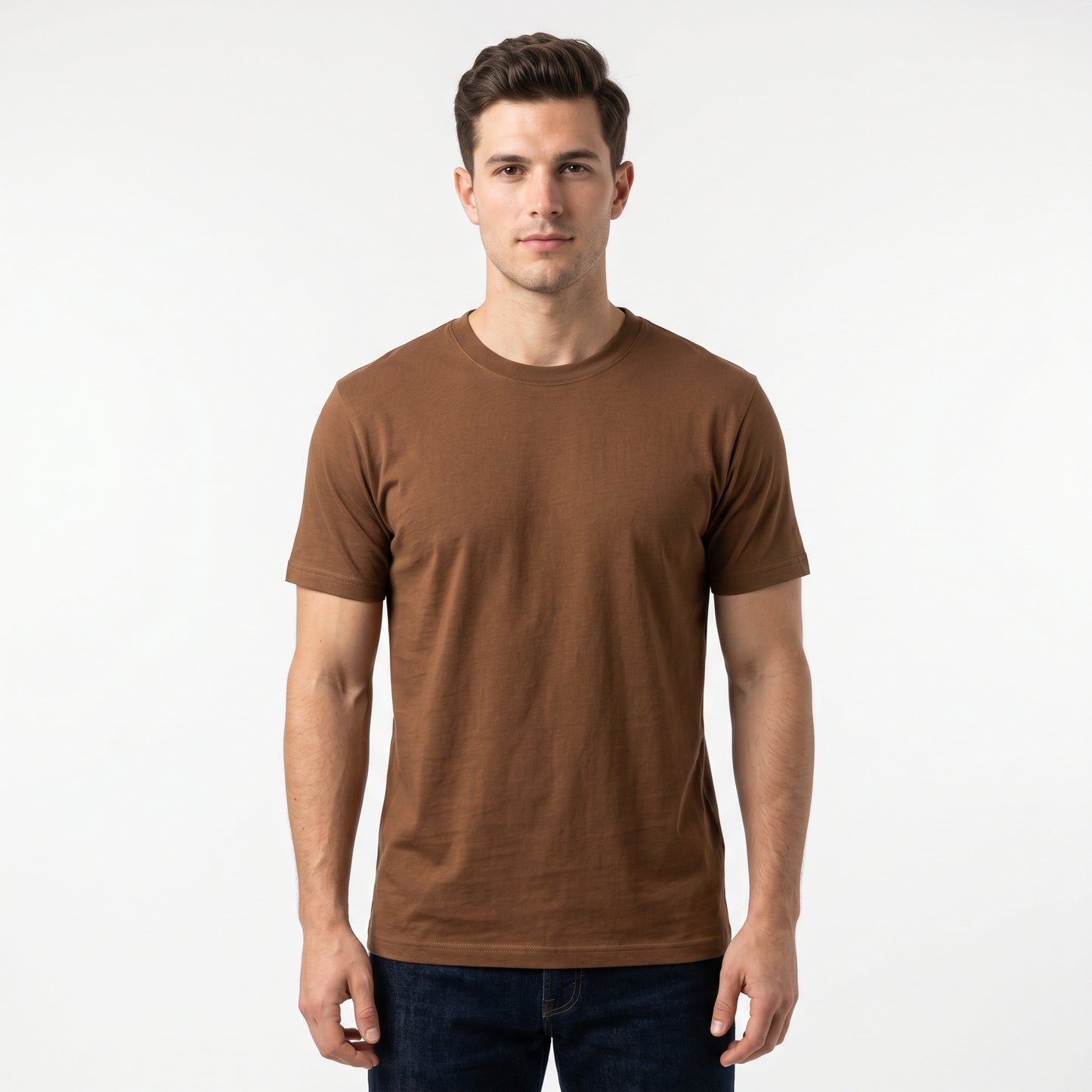 Classic Men's Crew Neck T-Shirt | Premium Cotton Tee | WearVibe Studio Art