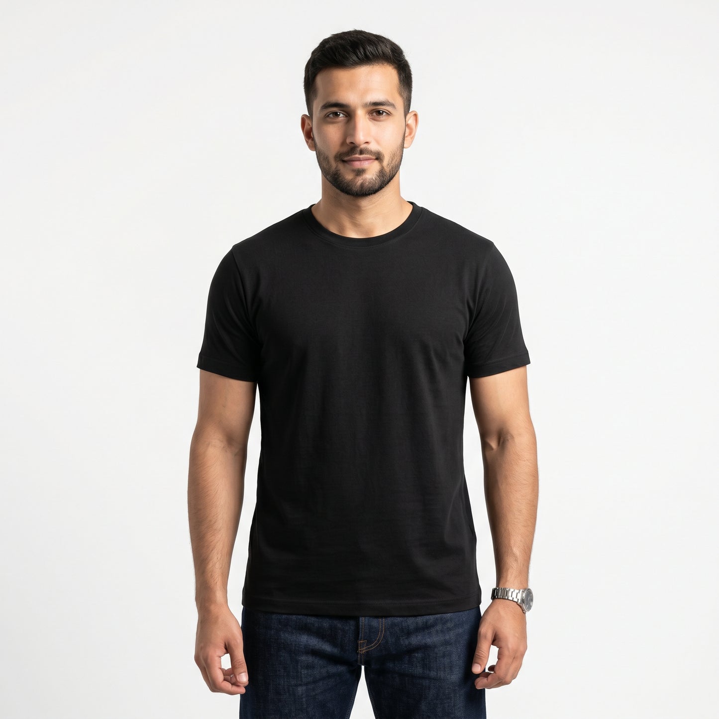 Classic Men's Crew Neck T-Shirt | Premium Cotton Tee | WearVibe Studio Art
